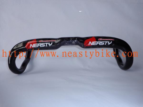 Quality HB-NT10-12K carbon bicycle handlebar,neasty 12K cycling road handlebar(BLACK) for sale