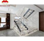 Marble Stair and Skirting Tiles Modern European Style for Natural Stone Interior