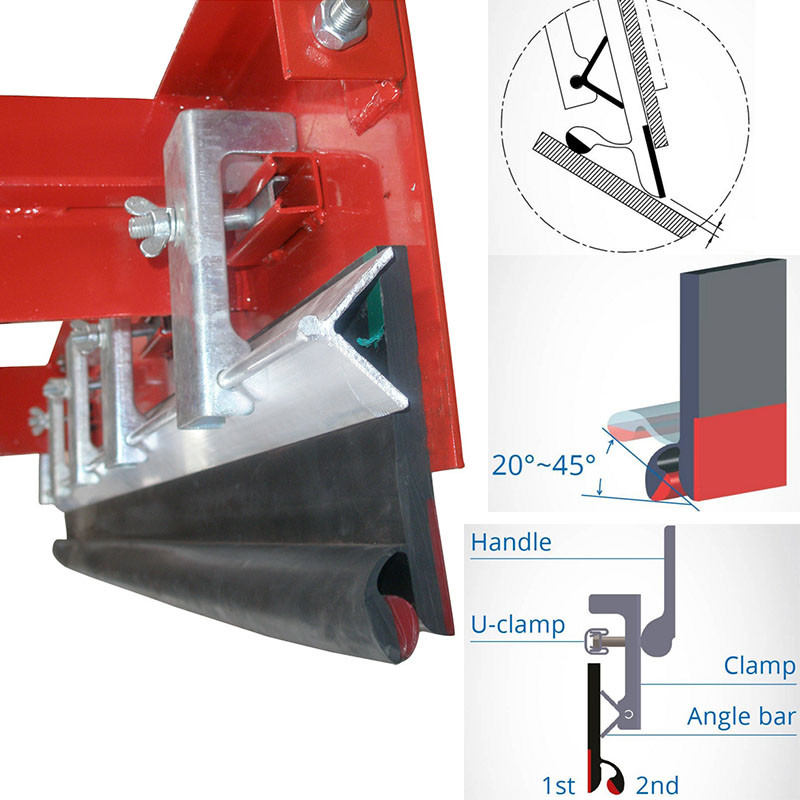 K Ultra Dual Seal Skirt Board Dual Lip Skirt Rubber Polyurethane Belt Skirting