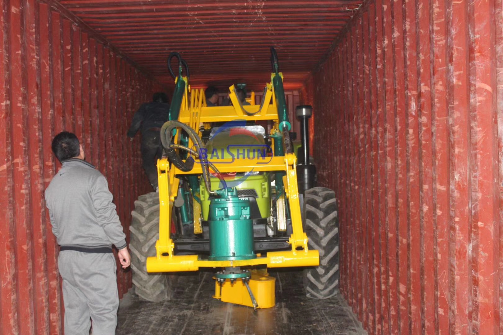 High Performance Hydraulic pole master electric pole erecting crane & digging hole machine