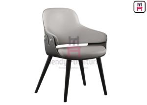 China Hollowed Out Back Metal Restaurant Chair With Leather Upholstered wholesale