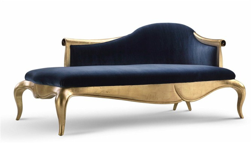 Italian Style Luxury Chaise Lounge Solid Wood Hand Carved Chaise 1865*820*840mm