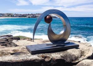 China Stainless Steel Garden Abstract Metal Sculpture Contemporary Metal Sculpture Art wholesale