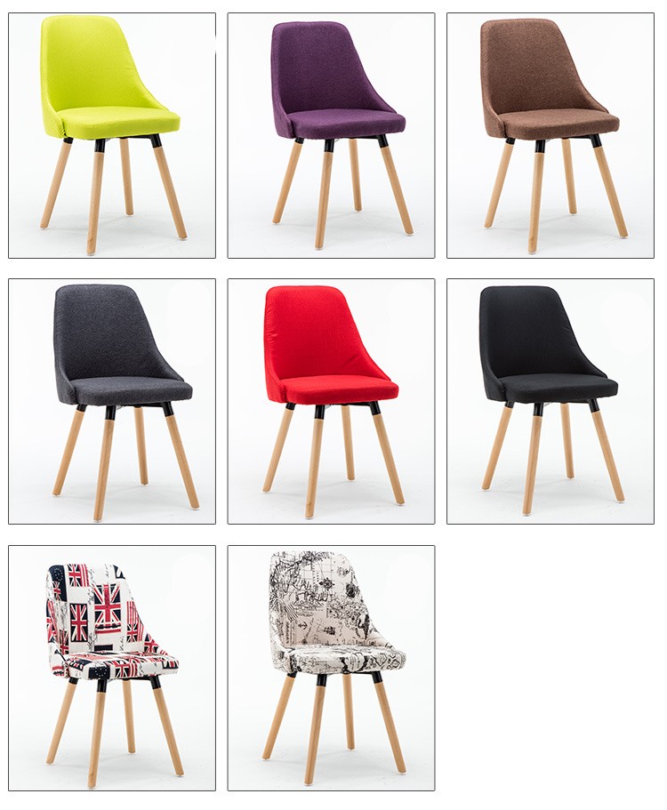 Anti Slip Wooden Dining Chairs / Cotton Fabric Beetle Dining Chair For Hotel