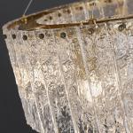 Luxury living room chandeliers blue glass hanging lamp rectangle chandelier