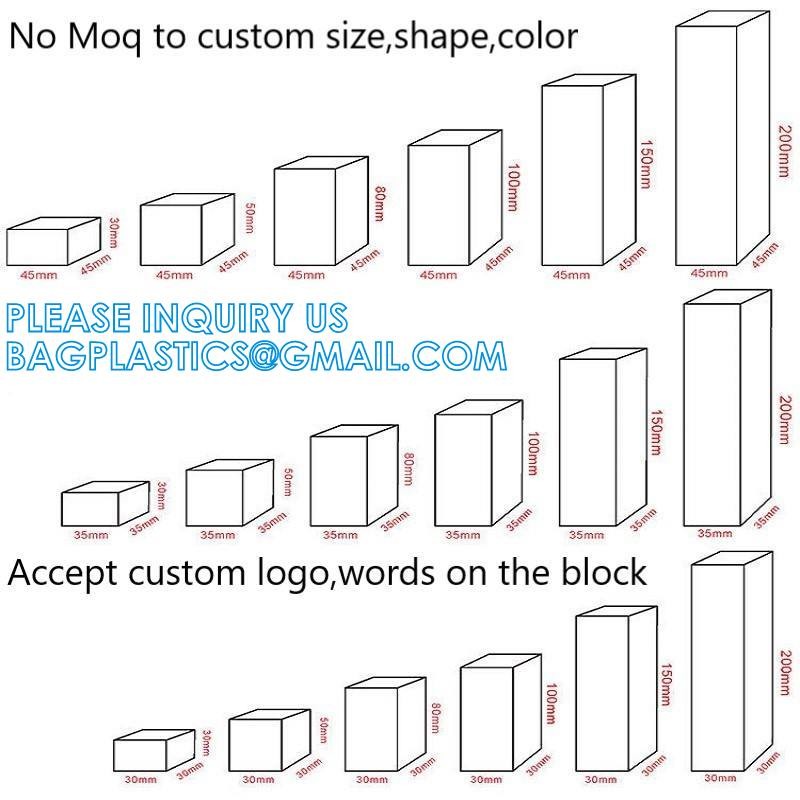 Clear Polished Acrylic Cube Cylinder, Square Display Block, Jewelry Display Holder Base Stands, Crafts Closet Show