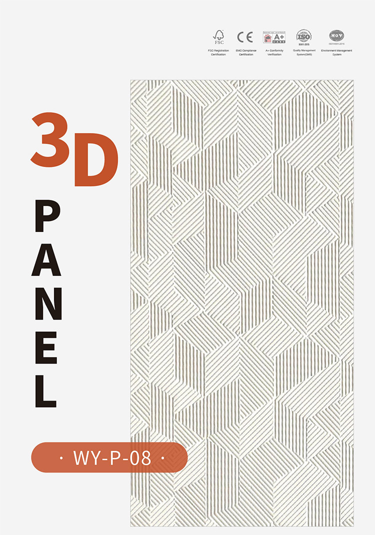 Customized 3D Decorative Wall Panels , Office Decor Art 3D MDF Panel