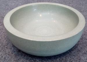 China Green Solid Sandstone Bowl Inside Outside Both Polished Diameter 20cm Height 7cm wholesale