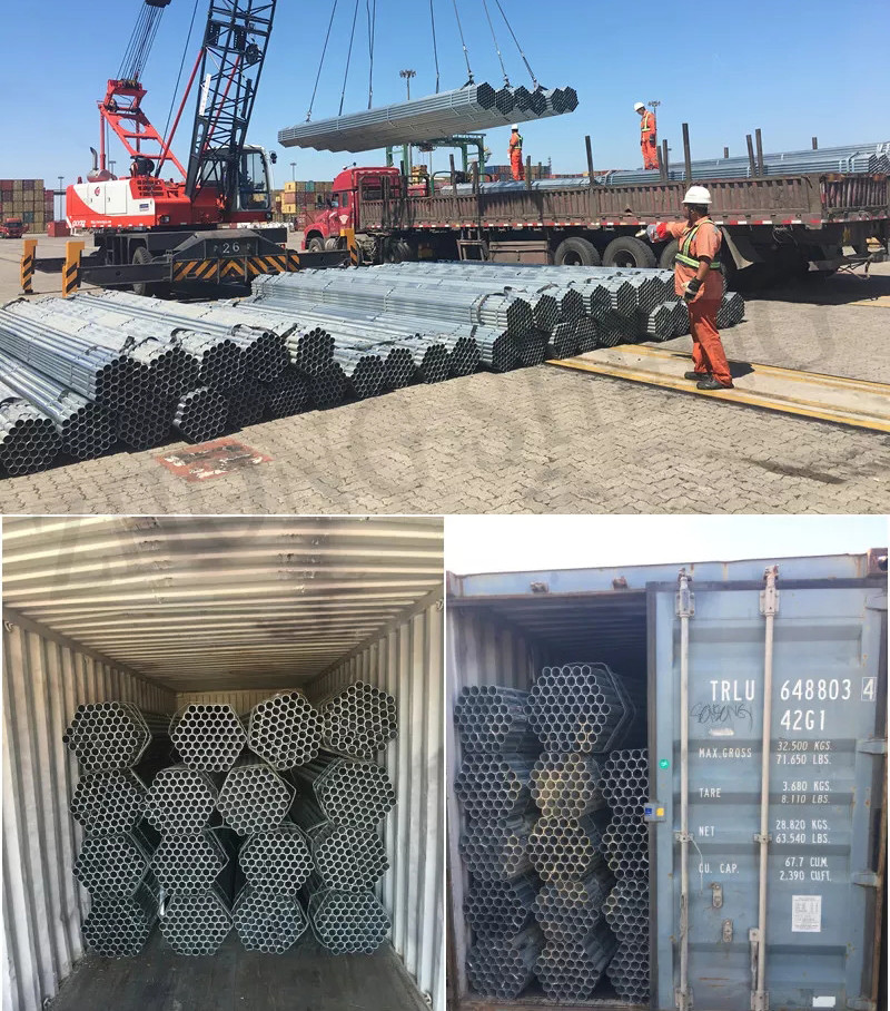 Round Q345 Gi Steel Pipes ERW Welded Steel Pipe Galvanized