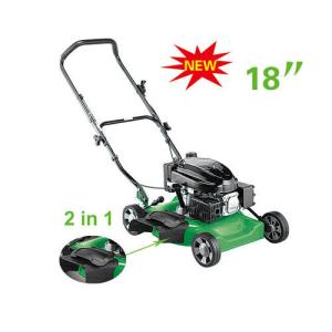 China 2 in 1 18 inch Gasoline lawn mower , push lawn mower machine grass trimmer wholesale