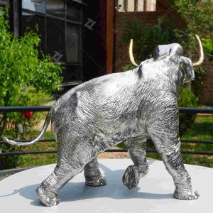 China Electrolysis Effect Stainless Steel Howling Elephant Sculpture for collection wholesale