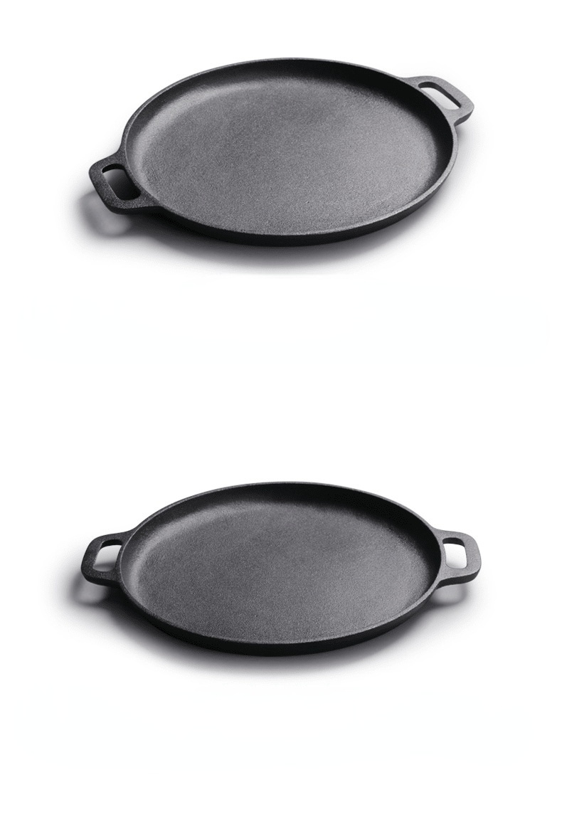 Outdoor Camping Bbq Plate 30cm Metal Material Cast Iron Reversible