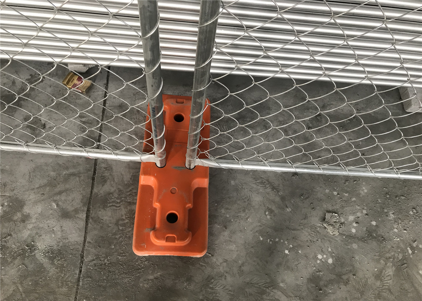 6'x10' chain link construction fencing panels od32mm wall thickness 1.6 wall thickness Mesh 63mm x 63mm ASTM396 standard