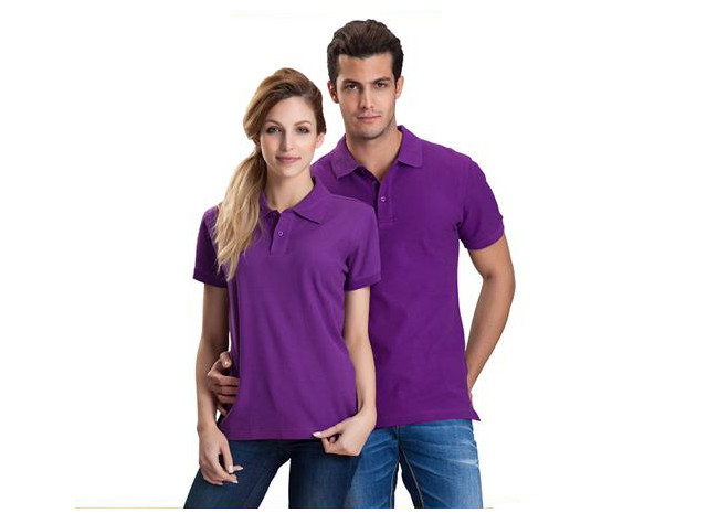 Colorful Short Sleeve Mens Cotton Polo Shirts Blank , Women Embroidered Polos