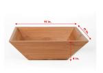 Organic Square Kitchen Bamboo Salad Bowl Set with Two Servers
