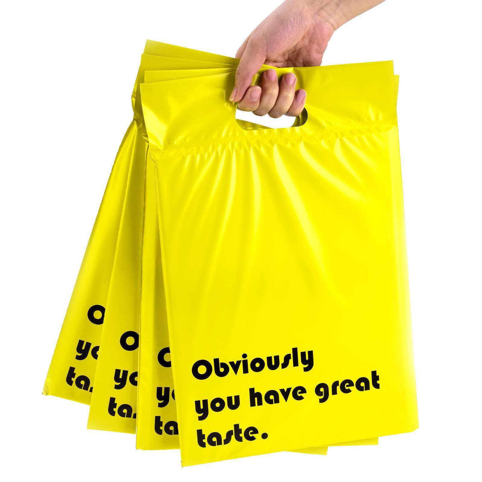 50 Micron-100 Micron PE Biodegradable Poly Mailers With Handle