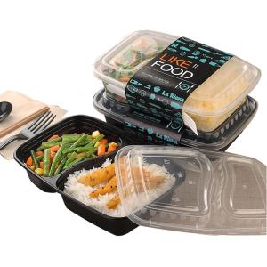 China Lightweight 2 Compartment Plastic Takeaway Containers wholesale