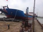 Ocean Fishing Boat Successfully Launched Inflatable Marine Airbags