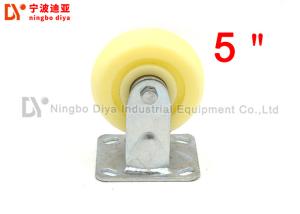 China Nylon Plate Caster Wheels Flat Panel Directional 5 Inch Swivel Caster Wheels wholesale