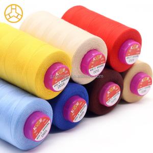 China Colorful Polyester Item Polyester Cotton Thread 100% Spun Sewing Thread wholesale