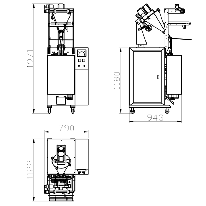 1% Accuracy 2.5KW Honey Irregular Shaped Sachet Packaging Machine 1122mm