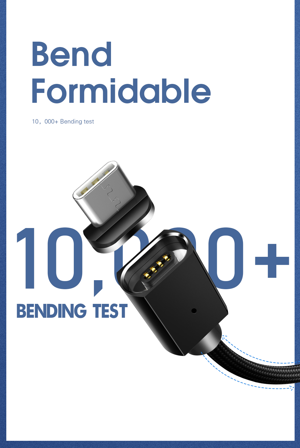 Magic Power Type C USB Magnetic Cables 3 In 1 1M 2M 3A Fast Charging For Type C Devices
