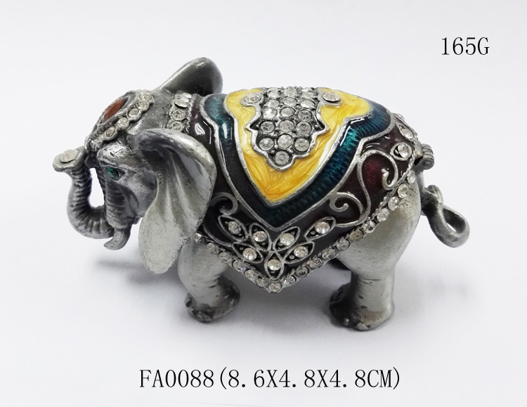Elephant jewelry box rhinestone animal gift box for jewelry wedding gift