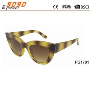 China Lady sunglasses made of plastic, 100% UV Protection Lenses wholesale
