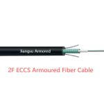 Duplex Armored Outdoor Fiber Optic Cable Waterproof SM G657A1 8mm HDPE