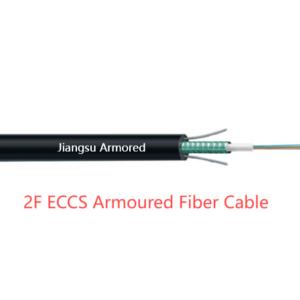 China Duplex Armored Outdoor Fiber Optic Cable Waterproof SM G657A1 8mm HDPE Corrugated Steel wholesale