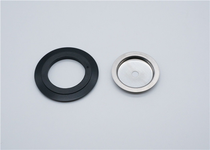 Black Kitchen Sink Strainer Waste Plug Replacement Seal PVC Corrosion Resistance
