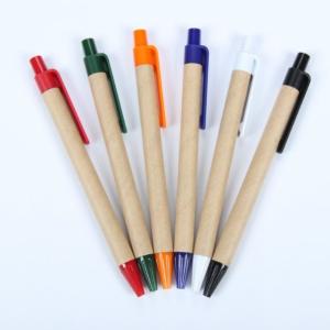 China cheap retractable eco-friendly plastic advertising Paper pen for sales wholesale