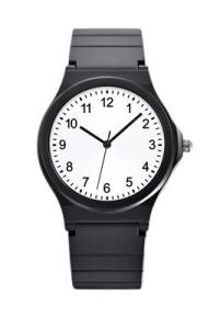 China 41.5mm Plastic Quartz Watch 3ATM Fashionable Black Plastic wholesale