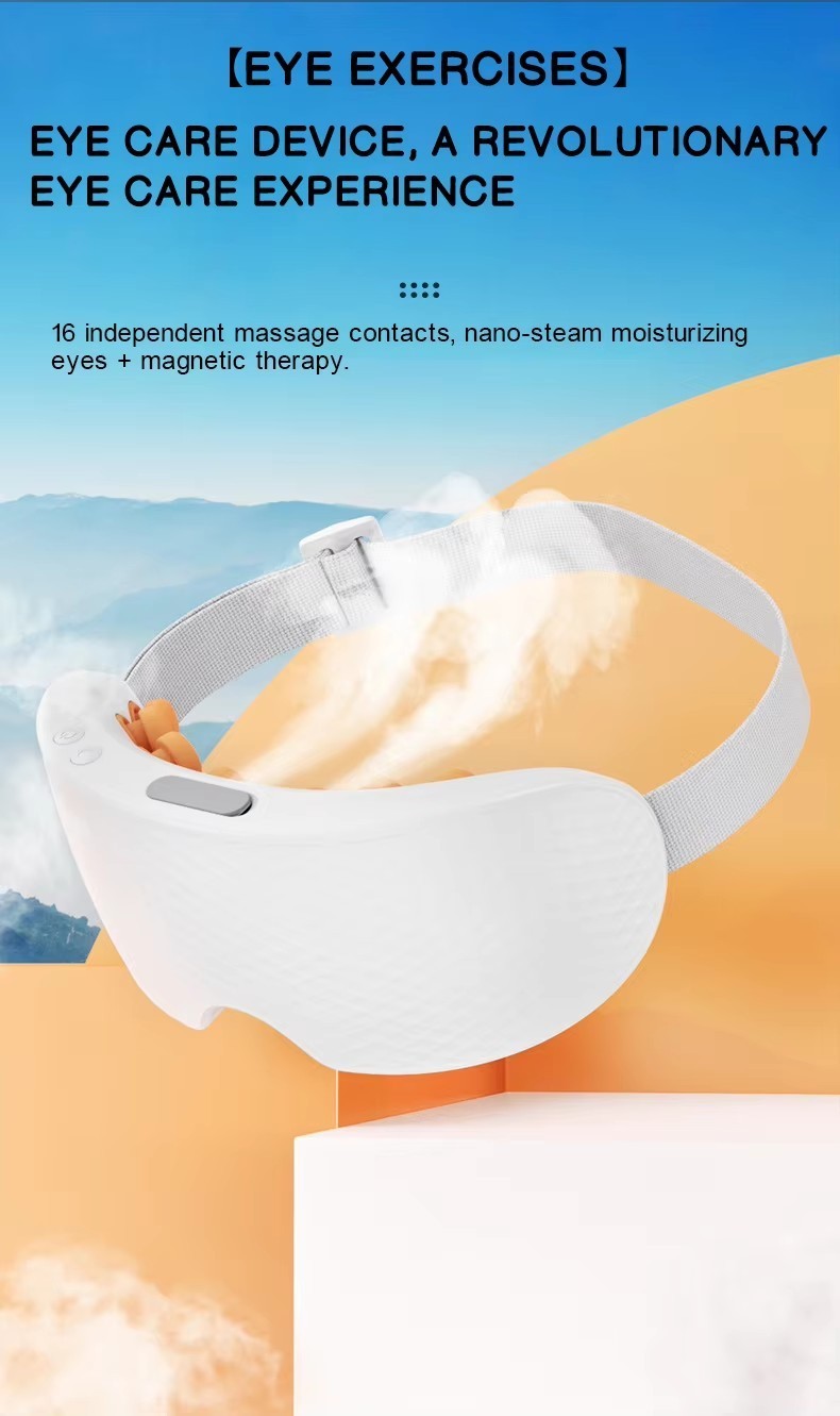 Intelligent Eye Care Vibrating Eye Massager Device Electric Eye Massage With Heat Compress