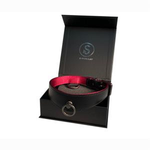 China Sample Dongguan Luxury Leather Pet Dog Cat Collar Leashes Custom Gift Box Packaging wholesale