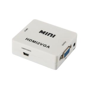 China White 1080P 4K*2K Mini HDMI To VGA Converter wholesale