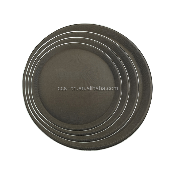 18*26inch Nonslip Rectangle Plastic Tray Large Recycled Plastic Plates Rubber Serving Tray For Hotel