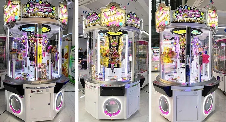 Holiday Resorts 4 Players Coin Pusher Game Machine White Color 250W
