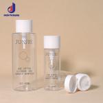 PET Cosmetic Bottle 100ml 120ml 400ml Makeup Remover Bottle With Round Flat Top