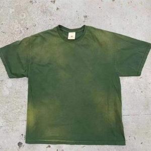 China Custom Logo Heavyweight Hip Hop Style 300 Grams Acid Washed Oversized Distressed Tshirt wholesale