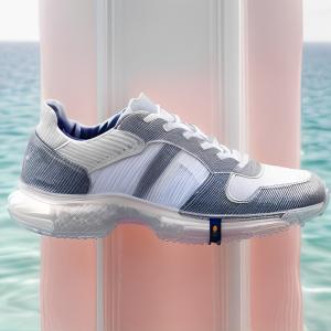 China Trendy Style White Casual Lace Up Shoes Nonslip Synthetic Leather Upper wholesale