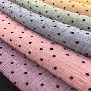 China Sustainable 145cm Polyester Crepe De Chine Fabric / Polka Dot Crepe Fabric wholesale