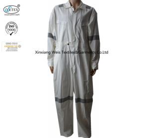 China White Ripstop Lightweight Fire Retardant Coveralls High Tenacity 180gsm wholesale