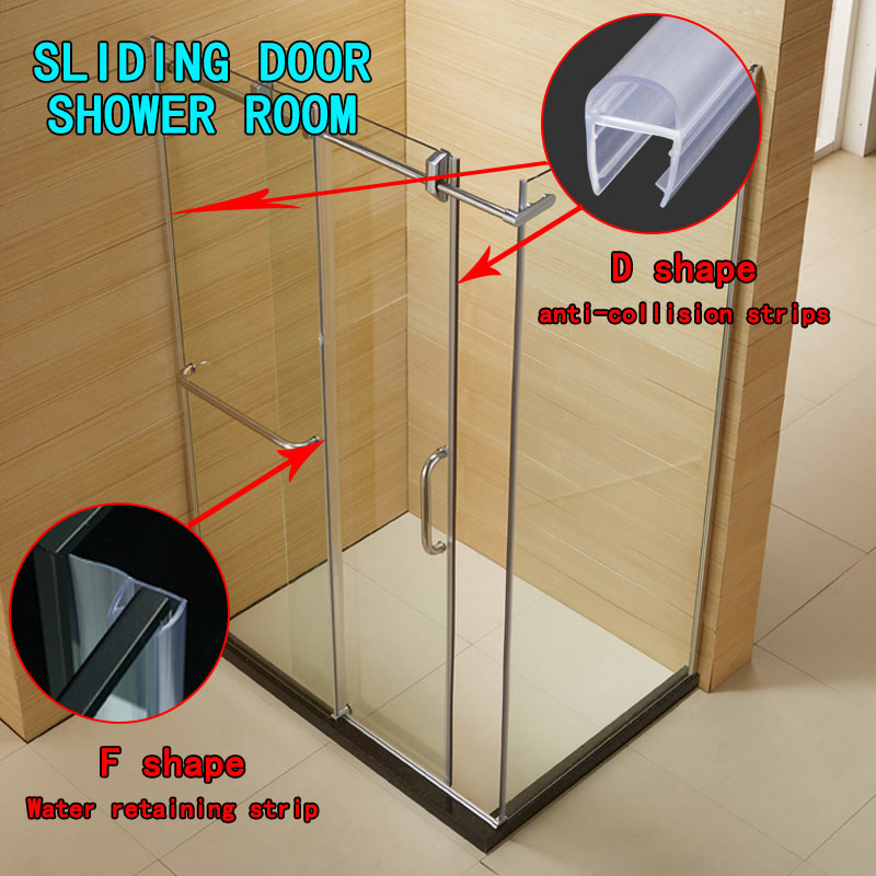 OEM Transparent PVC Shower Door Seal Strip Shower Water Retaining Strip