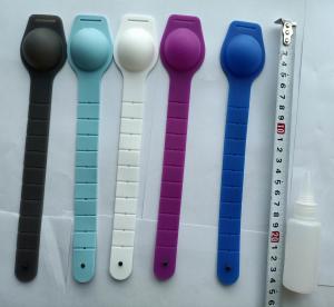 China Adjustable Refill Silicone 43mm Hand Sanitizer Wristband wholesale