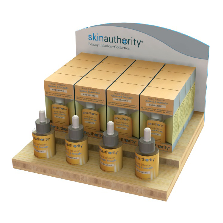 Countertop Essential Oil Display Rack Bamboo Wooden Essential Oil Display Stands Boutique
