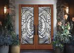 Unique Safety Black Patina Internal Sliding Glass Panels For Living Room /