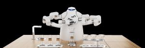 China Double Arm Robot Coffee Machine RGB Beverage Cafe Robot Espresso wholesale