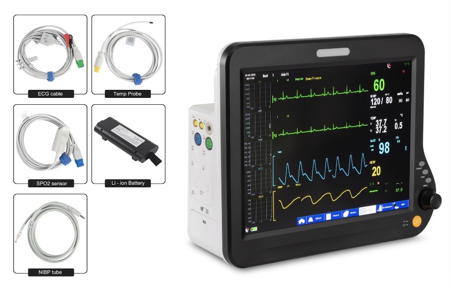 Multilingual ICU Heart Machine , Automatic Vital Sign Machine With Monitoring ECG