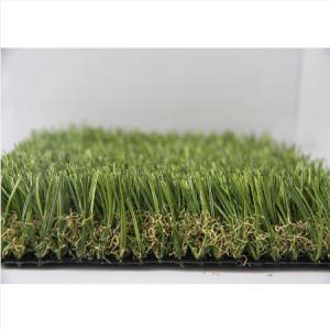 China PE Material Garden Artificial Grass Flat Wave Monofilament Yarn Shape wholesale